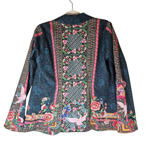 Johnny Was Womens Pete & Greta Floral Boho Print Jacket S Art to Wear Whimsygoth - Picture 3 of 15
